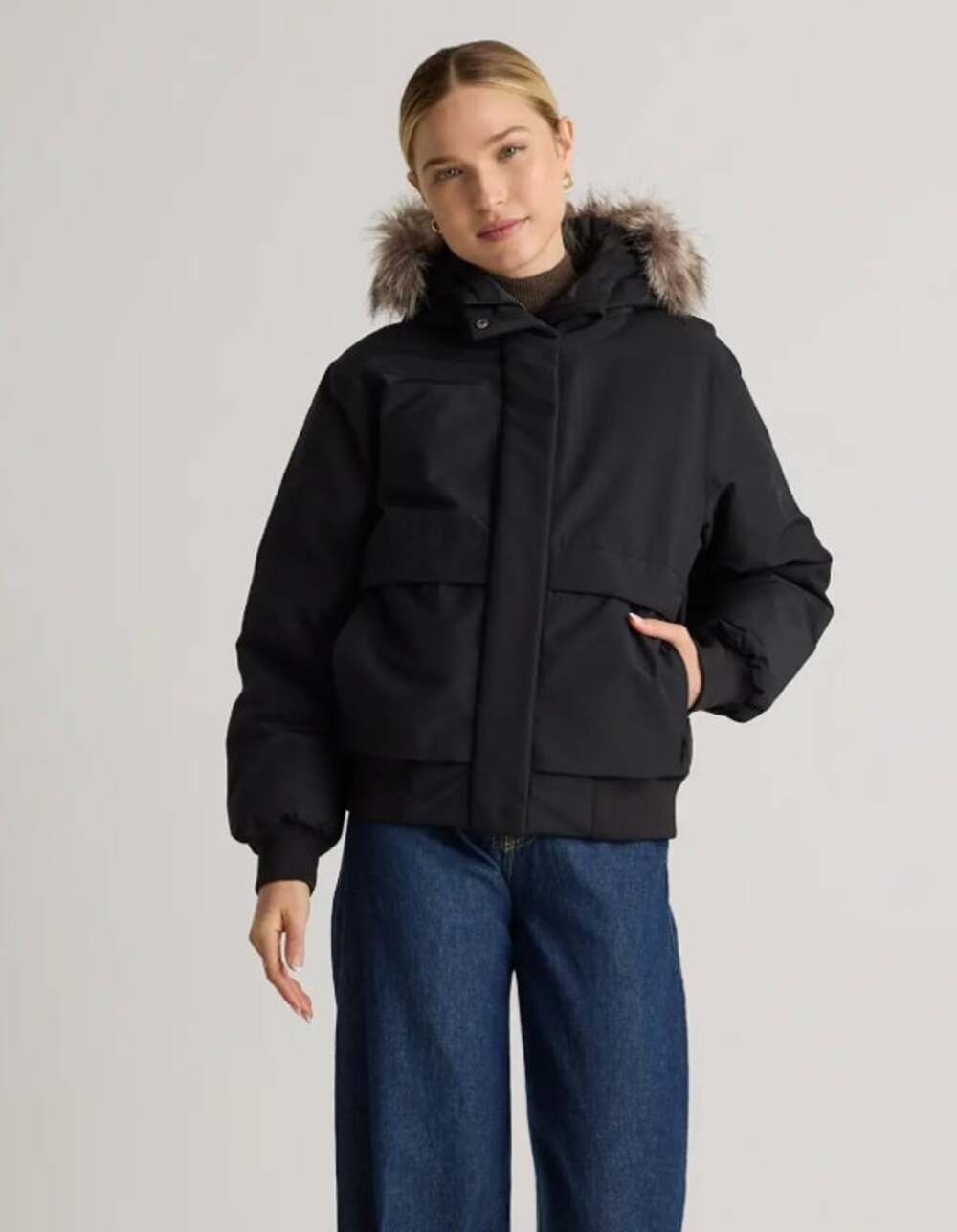 Quince NEW Responsible Down Hooded Short Parka, Large